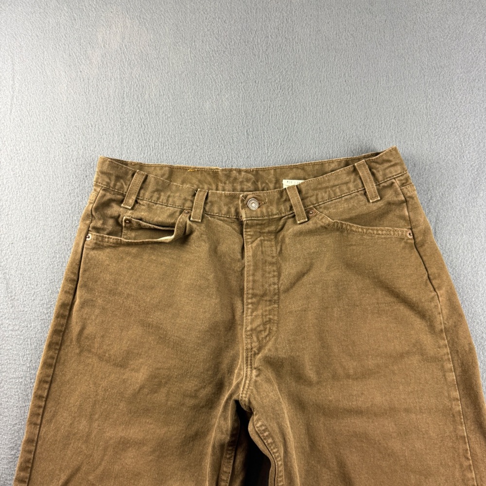 Vintage USA Levis 565 Jeans Men's 34x34 Brown Orange Tab Loose Fit Wide Leg 90s - Picture 5 of 12